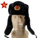 Ruská čiapka čierna ušianka CCCP baranica