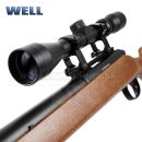 Airsoft Sniper Well MB02H WOOD Set ASG 6mm