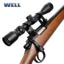 Airsoft Sniper Well MB02H WOOD Set ASG 6mm