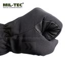 Zateplené rukavice 3M Softshell Thinsulate™ s flisovou podšívkou čierne MilTec®