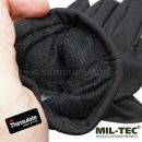 Zateplené rukavice 3M Softshell Thinsulate™ s flisovou podšívkou čierne MilTec®