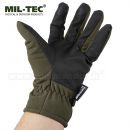 Zateplené rukavice 3M Softshell Thinsulate™ s flisovou podšívkou zelené MilTec®