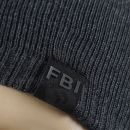Čiapka FBI sivá zimná pletená s flisovou podšívkou