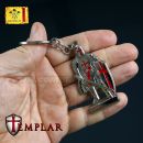 Kľúčenka Templár kovová s krúžkom Templar History 09813
