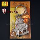 Kľúčenka Templár kovová s krúžkom Templar History 09364