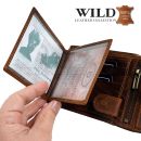 Peňaženka kožená WILD Things Only 5501 hnedá RFiD