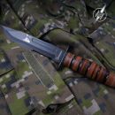 Pevný nôž Albainox Tactical USCM s koženým púzdrom 31762