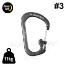 Karabínka SlideLock® 11kg #3 Aluminum Nite Ize® Carabiner Charcoal