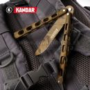 Motýlik Balisong N94 XL maskáčový zatvárací nôž Kandar®