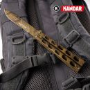 Motýlik Balisong N94 XL maskáčový zatvárací nôž Kandar®