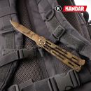 Motýlik Balisong N337 ML maskáčový zatvárací nôž Kandar®