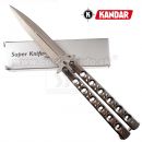 Motýlik Balisong N141 ML Silver Shadow zatvárací nôž Kandar®