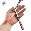 Martinez Motýlik Big Red Problem Balisong zatvárací nôž 02161