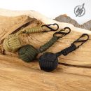 Monkeys Fist Paracord čierny prívesok s karabinkou Barbaric®