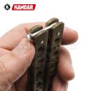 Motýlik Balisong N57 ML maskáčový zatvárací nôž Kandar®