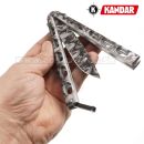 Motýlik Balisong N291 XL Skull Diver zatvárací nôž Kandar®