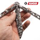 Motýlik Balisong N291 XL Skull Diver zatvárací nôž Kandar®