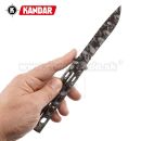 Motýlik Balisong N291 XL Skull Diver zatvárací nôž Kandar®