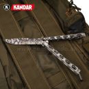 Motýlik Balisong N291 XL Skull Diver zatvárací nôž Kandar®