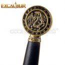EXCALIBUR King Arthur zlatý ozdobný meč 115cm Kráľa Artuša