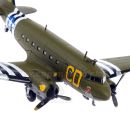 Model lietadla C-47 Skytrain Dakota D-Day 1/100 DieCast