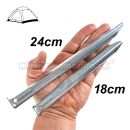 Stanové kolíky oceľové 23cm 6ks Tent Pegs