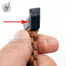 Survival Black Paracord LED náramok kresadlo + kompas Barbaric®