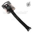 Survival Black Paracord LED náramok kresadlo + kompas Barbaric®