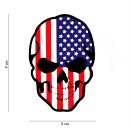 3D nášivka PVC USA skull