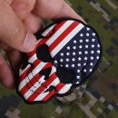 3D nášivka PVC USA skull