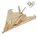 Drevené puzzle lietadla B2 Fighter Plane Woodcraft