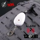 Personal Mini Alarm Osobný alarm 120 dB Biely