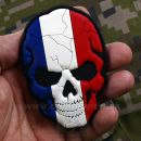 3D nášivka PVC SKULL BWR