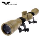 Puškohľad JS Tactical 4x32 Scope TAN Mil Dot + krúžky 21/22mm