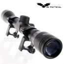 Puškohľad JS Tactical 4x32 Scope Mil Dot + krúžky 21/22mm