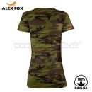 Alex Fox Dámske tričko Camouflage maskáčové