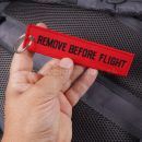 Remove Me Before Flight RBF black/red prívesok