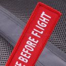 Remove Before Flight RBF prívesok kľúčenka