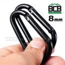 Karabinky 2x 8mm x 7,5cm BCB CL114