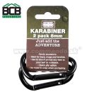 Karabinky 2x 8mm x 7,5cm BCB CL114