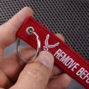 Remove Before Flight Bomber Style RBF prívesok kľúčenka