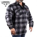 Lumberjack Longhorn teplá flanelová košeľa Black Grey