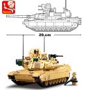 Stavebnica SLUBAN modelu útočného tanku M1A2 SEP V2 Abrams M38-B0892