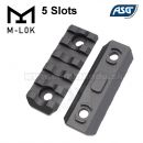 M-LOK 5 slots 2x6cm kovové lišty Metal Rails ASG 19528