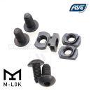 M-LOK 9 slots 2x10cm kovové lišty Metal Rails ASG 19530