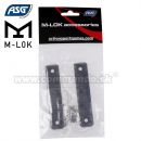 M-LOK 9 slots 2x10cm kovové lišty Metal Rails ASG 19530
