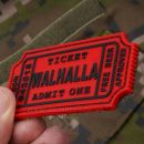 WALHALLA Ticket red 3D nášivka PVC JTG