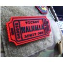 WALHALLA Ticket red 3D nášivka PVC JTG