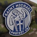 Svätý Michal LightBlue 3D nášivka PVC Saint Michael Protect Us