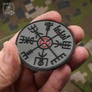 VEGVISIR VIKING COMPASS 3D nášivka PVC StoneGray